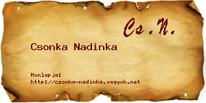Csonka Nadinka névjegykártya